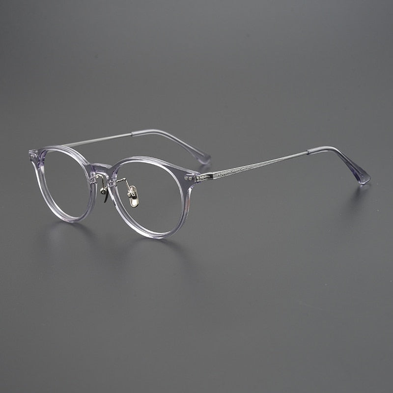 Gatenac Unisex Full Rim Round Tr 90 Titanium Eyeglasses Gxyj960 Full Rim Gatenac Gray  