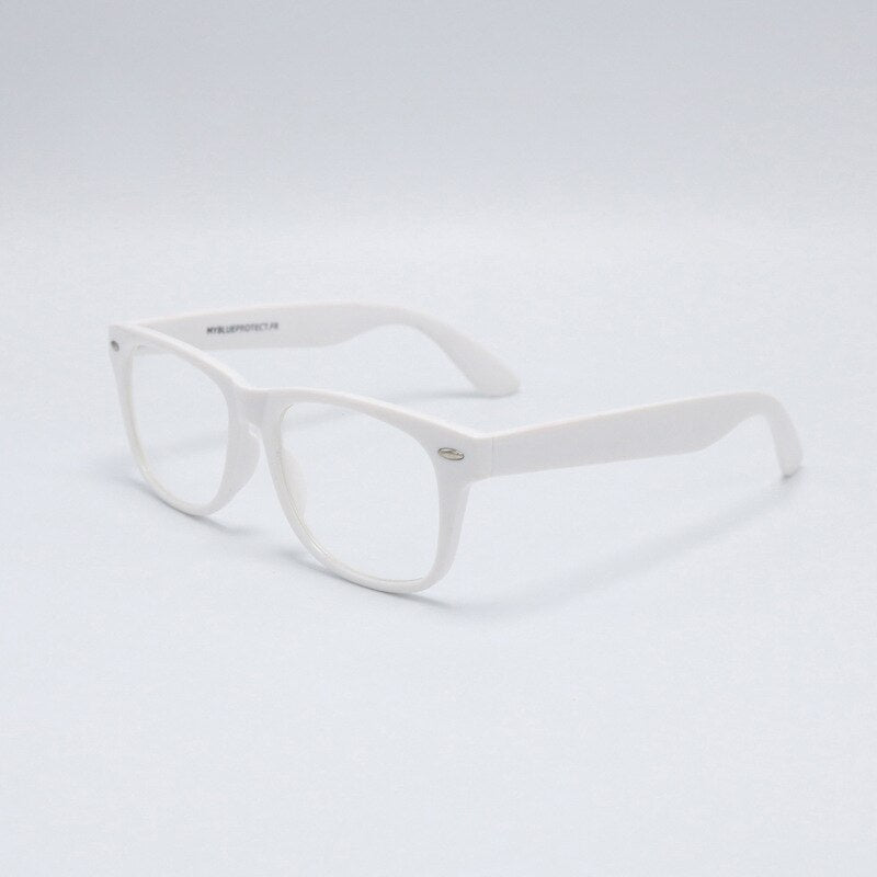 Cubojue Unisex Full Rim Square Tr90 Titanium Hyperopic Reading Glasses Y1040k Reading Glasses Cubojue anti blue light 0 White 