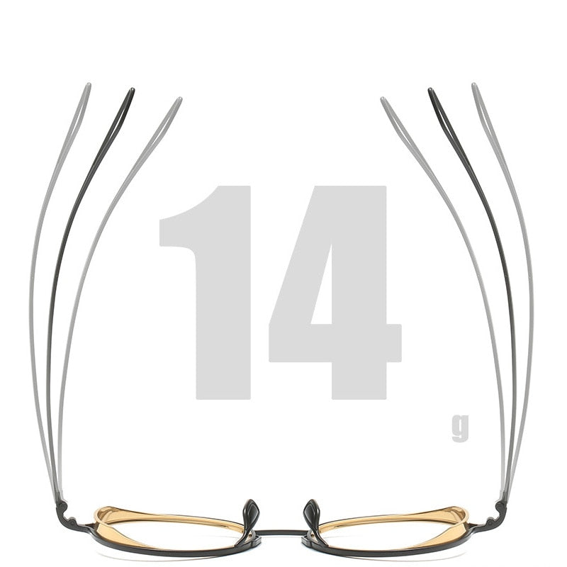 Muzz Men's Full Rim Oval Round Brushed Titanium Frame Eyeglasses Dlx22 Full Rim Muzz   