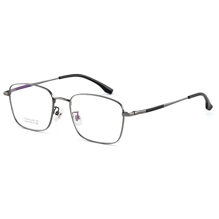 Bclear Unisex Full Rim Square Titanium Eyeglasses Lb7947 Full Rim Bclear Gray  