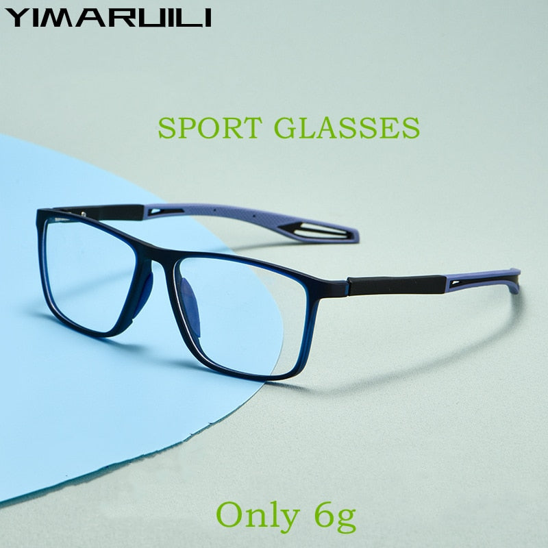 Yimaruili Unisex Full Rim Square Tr 90 Sports Eyeglasses TR1019R Full Rim Yimaruili Eyeglasses   
