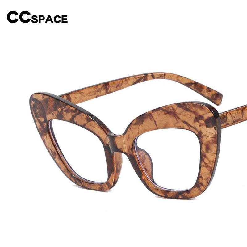 CCSpace Women's Full Rim Oversized Cat Eye Acetate Frame Eyeglasses 54531 Full Rim CCspace   