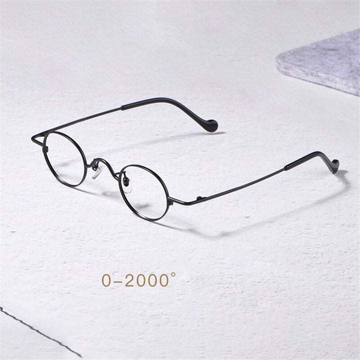 Cubojue Unisex Full Rim Small Round Titanium Eyeglasses Reading Glasses Cubojue   