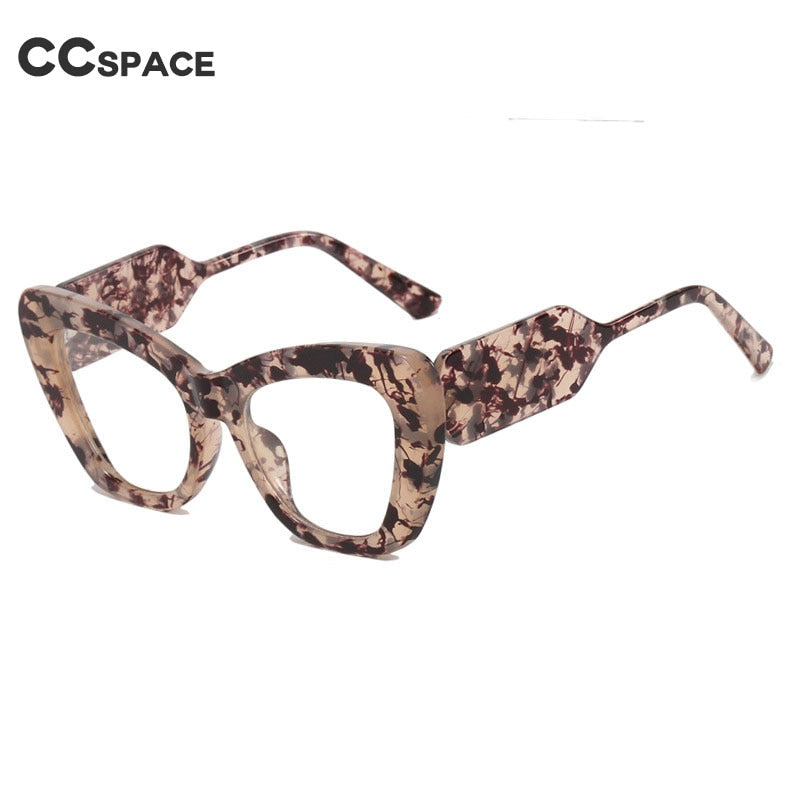 CCSpace Women's Full Rim Big Cat Eye Tr 90 Eyeglasses 55531 Full Rim CCspace   
