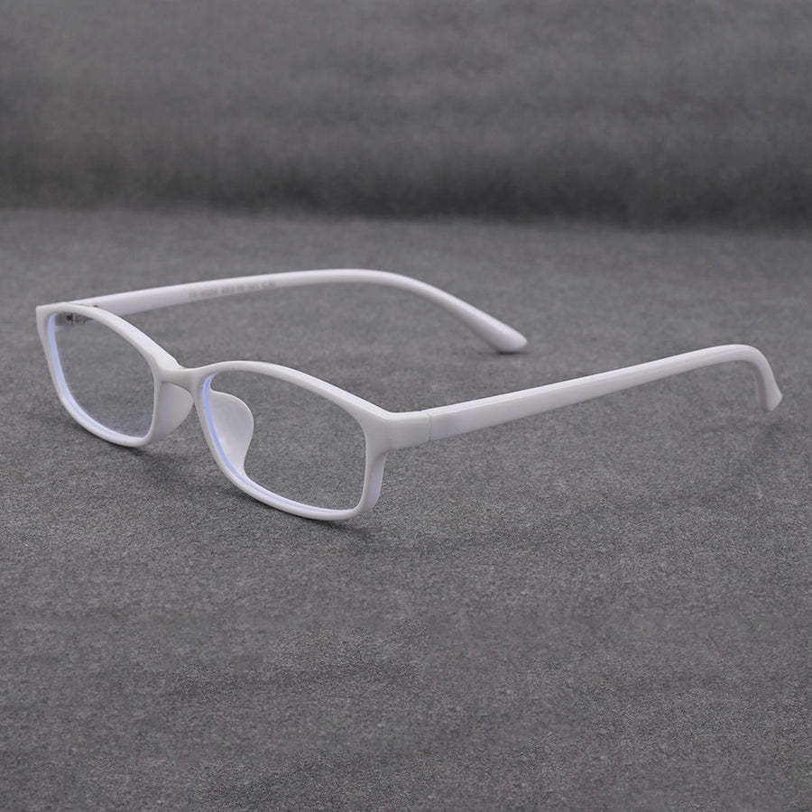 Cubojue Unisex Full Rim Square Tr 90 Titanium Myopic Reading Glasses 9324m Reading Glasses Cubojue no function lens 0 White 