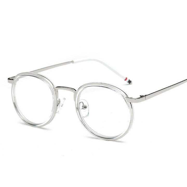 Cubojue Unisex Full Rim Small Round Tr 90 Titanium Myopic Reading Glasses Reading Glasses Cubojue 0 transparent 