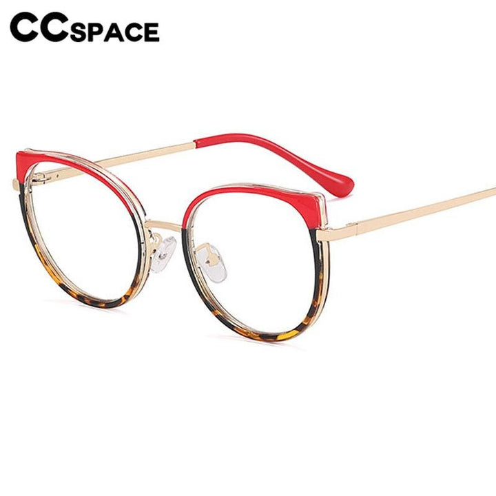 CCSpace Women's Full Rim Square Cat Eye Tr 90 Alloy Eyeglasses 56751 Full Rim CCspace   
