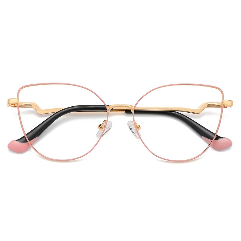 Hotony Unisex Full Rim Cat Eye Alloy Frame Eyeglasses 3043 Full Rim Hotony C1  