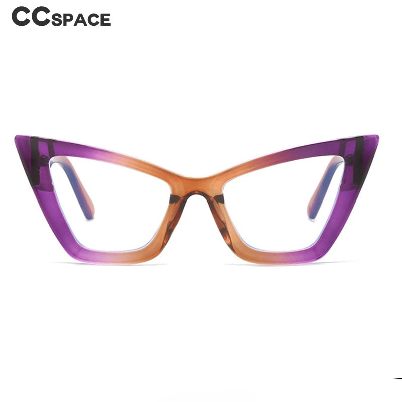 CCspace Women's Full Rim Oversized Square Cat Eye PC Eyeglasses 56294 Full Rim CCspace   