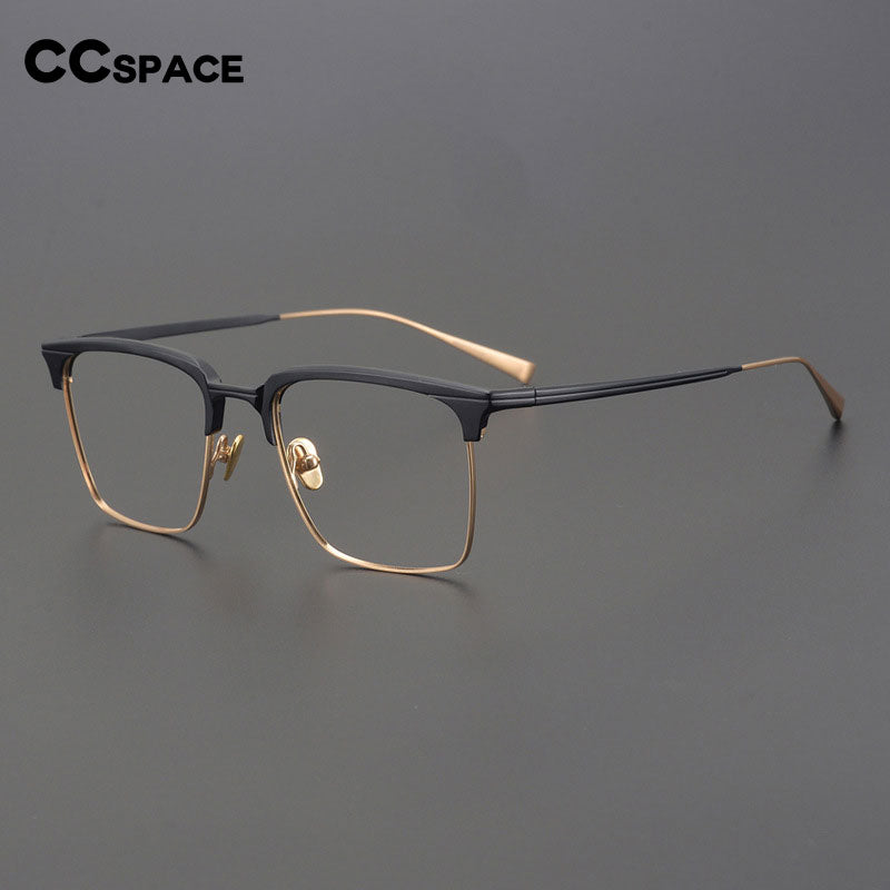 CCSpace Unisex Full Rim Square Tr 90 Titanium Eyeglasses 55021 Full Rim CCspace   