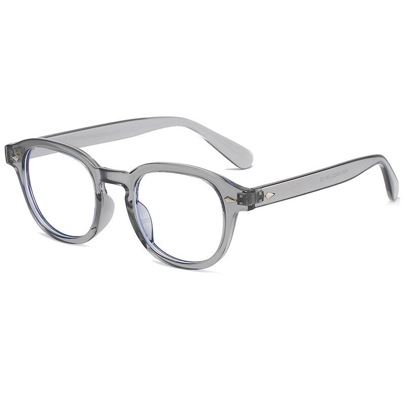 Cubojue Unisex Full Rim Square Oversized Tr 90 Titanium Reading Glasses 6021 Reading Glasses Cubojue anti blue light 0 Gray 