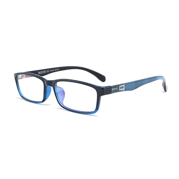 Zirosat Unisex Full Rim Square Tr 90 Eyeglasses 2300 Full Rim Zirosat blue  