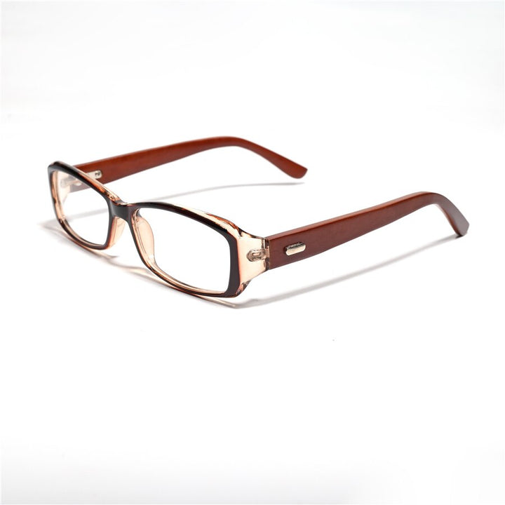 Cubojue Unisex Full Rim Small Rectangle Tr 90 Titanium Myopic Reading Glasses Reading Glasses Cubojue 0 M3 brown red 