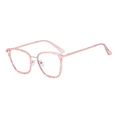 Ralferty Women's Full Rim Square Cat Eye Tr 90 Acetate Eyeglasses F82013 Full Rim Ralferty C5 Pink China 