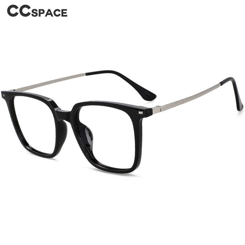CCSpace Unisex Full Rim Square Tr 90 Titanium Eyeglasses 55981 Full Rim CCspace   
