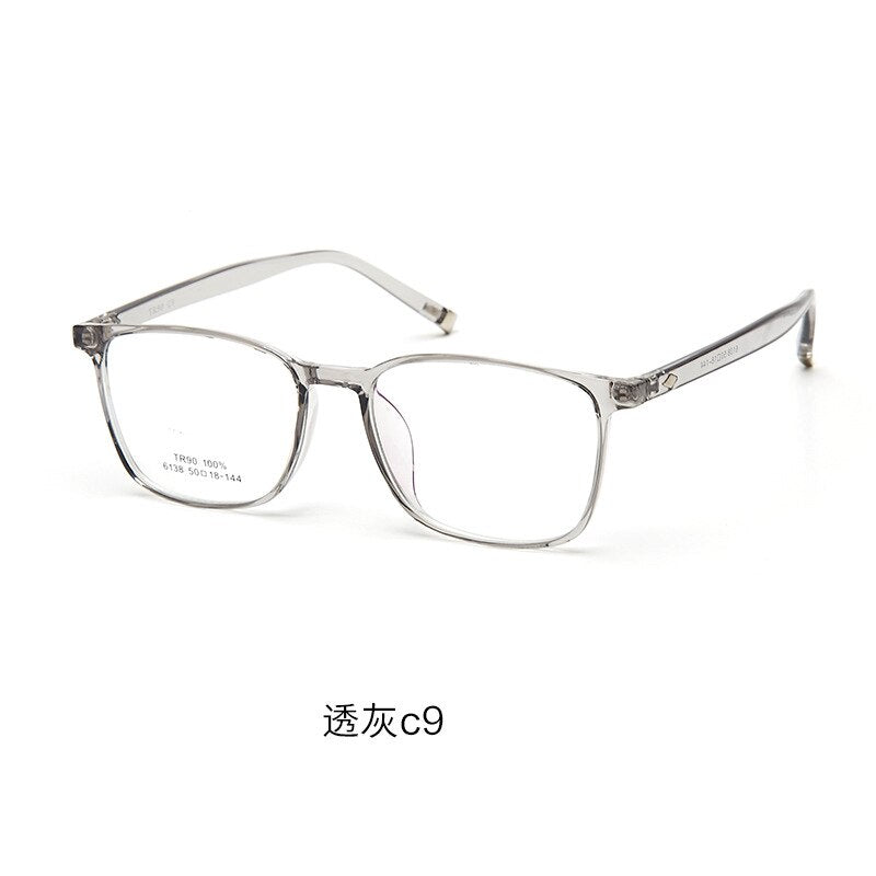 Kansept Unisex Full Rim Square Tr 90 Titanium Eyeglasses 6138 Full Rim Kansept C9 grey  