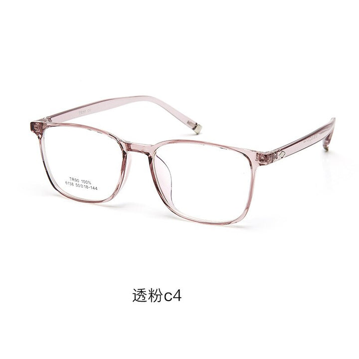Kansept Unisex Full Rim Square Tr 90 Titanium Eyeglasses 6138 Full Rim Kansept C4 pink  