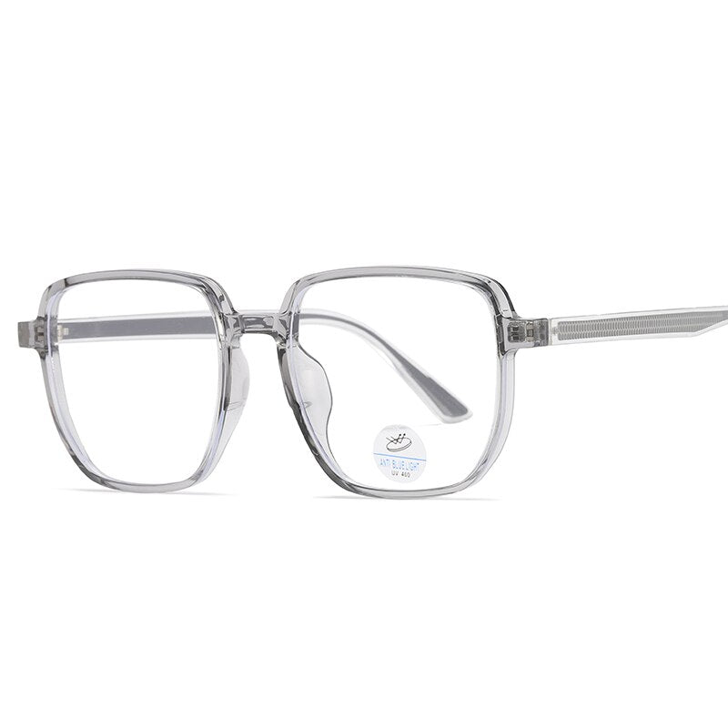 Reven Jate Unisex Full Rim Square Acetate Eyeglasses 81247 Full Rim Reven Jate grey  