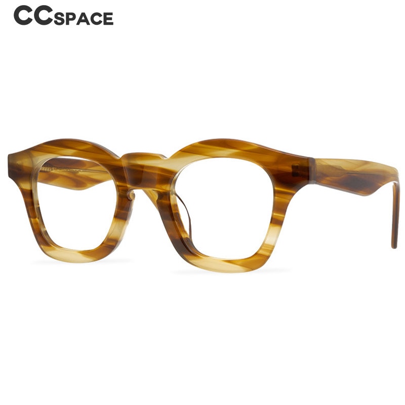 CCSpace Unisex Full Rim Round Handcrafted Acetate Frame Reading Glasses R47361 Reading Glasses CCspace   