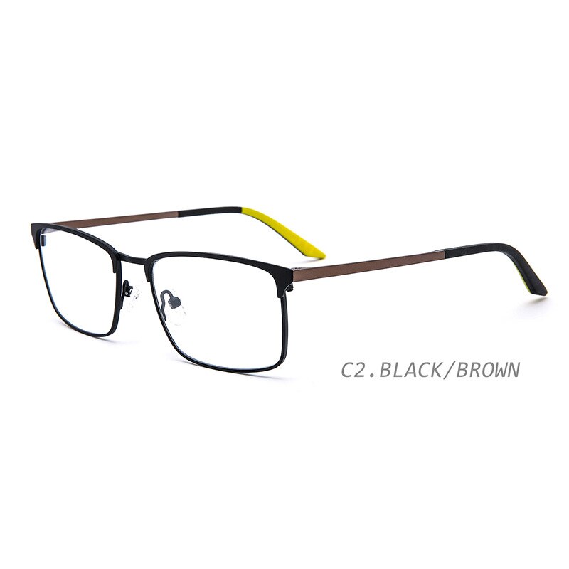 Kansept Men's Full Rim Square Alloy Eyeglasses Yj0243 Full Rim Kansept   