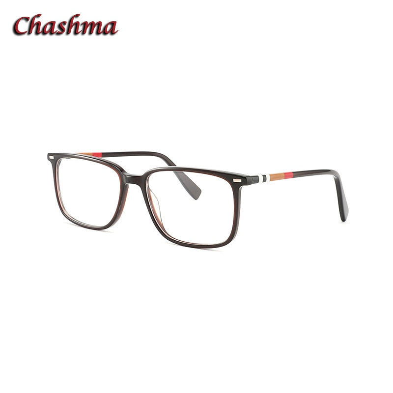 Chashma Ochki Unisex Full Rim Square Rectangle Acetate Eyeglasses 9021 Full Rim Chashma Ochki   