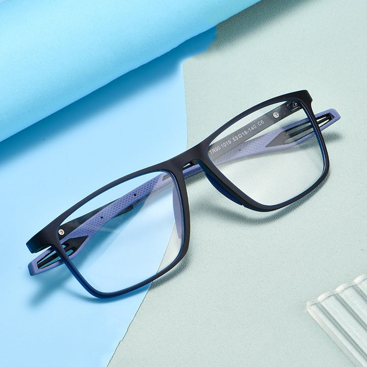 Bclear Unisex Full Rim Square Tr 90 Titanium Sport Eyeglasses Zm1019 Sport Eyewear Bclear   