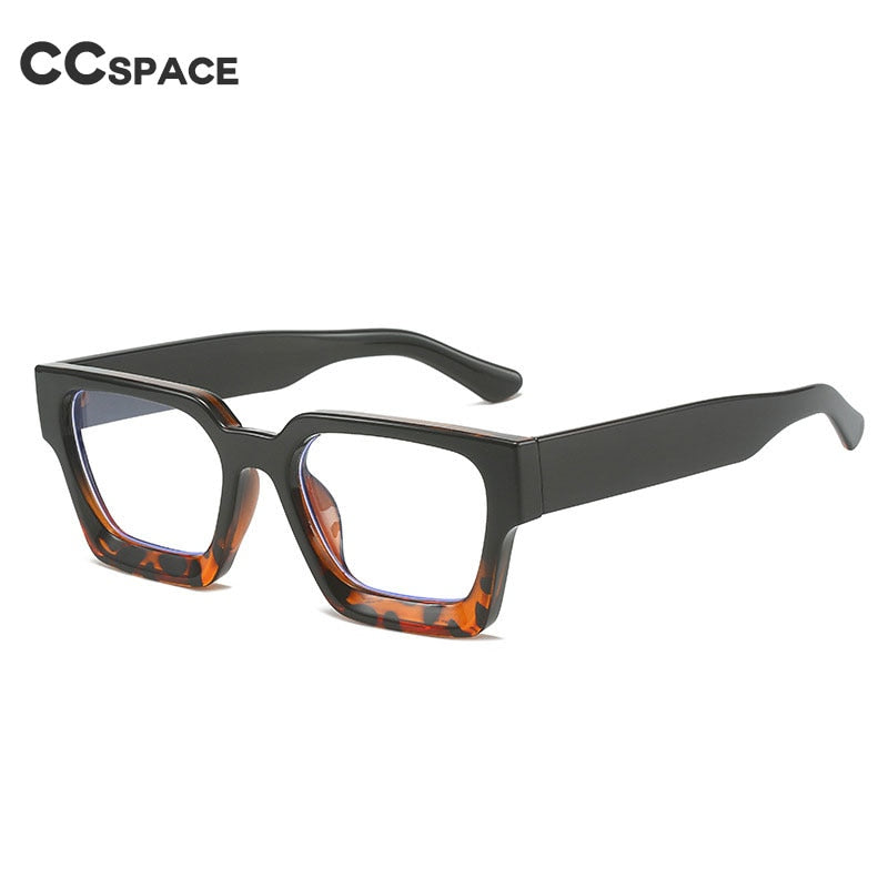 CCSpace Unisex Full Rim Square Acetate Eyeglasses 55302 Full Rim CCspace   
