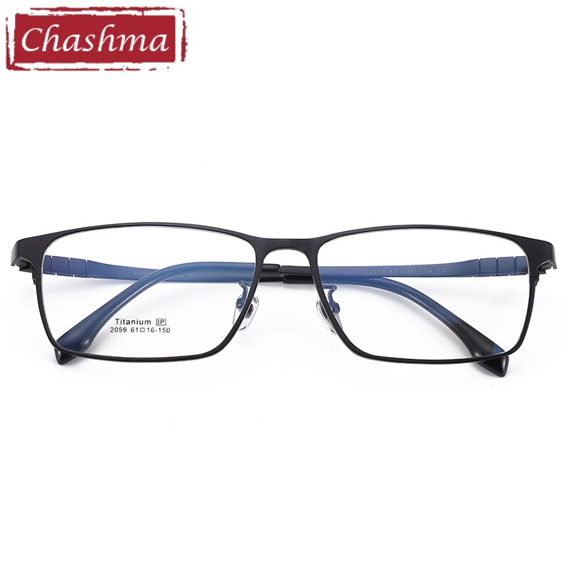 Chashma Ottica Men's Full Rim Oversized Square Titanium Eyeglasses 2059 Full Rim Chashma Ottica   