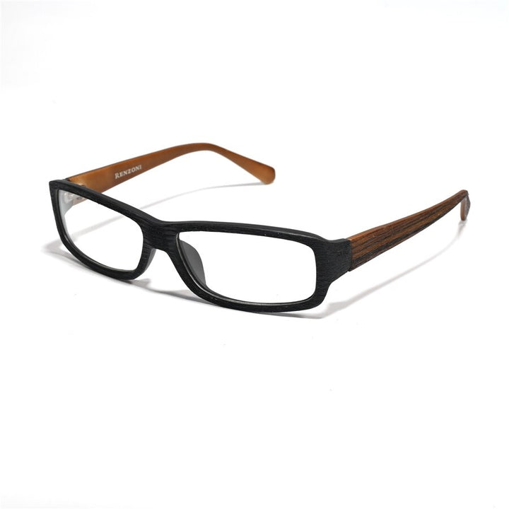 Cubojue Unisex Full Rim Small Rectangle Black Tr 90 Titanium Myopic Reading Glasses Reading Glasses Cubojue 0 M4 black brown 