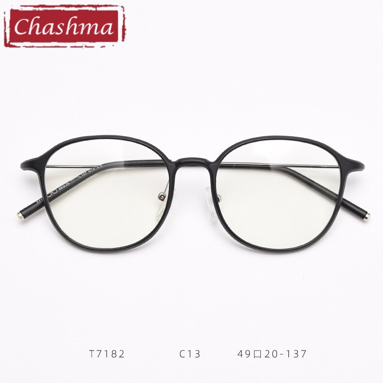 Chashma Round TR90 Eyeglasses Frame Lentes Optics Light Women Small Circle Quality Student Prescription Glasses For RX Lenses Frame Chashma Ottica Matte Black  