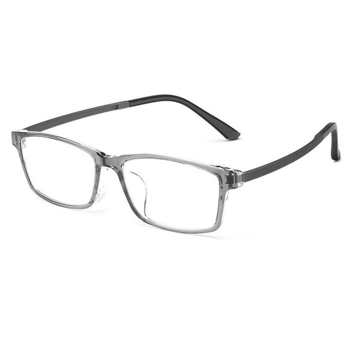 KatKani Unisex Full Rim Square Tr 90 Titanium Eyeglasses 89101r Full Rim KatKani Eyeglasses Transparent Gray  