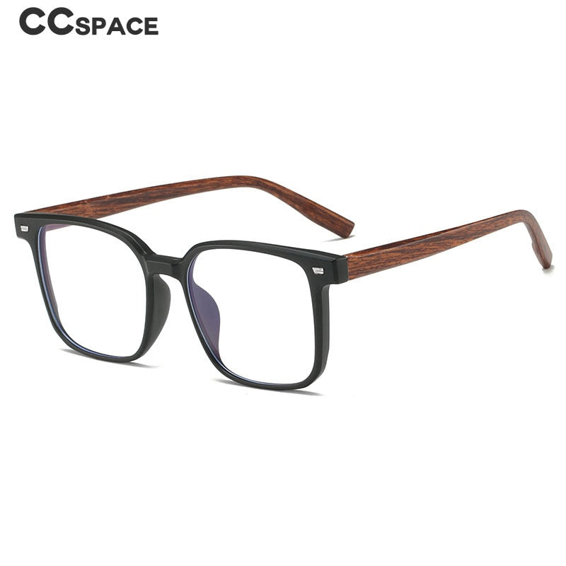 CCspace Men's Full Rim Square Tr 90 Titanium Eyeglasses 54484 Full Rim CCspace   