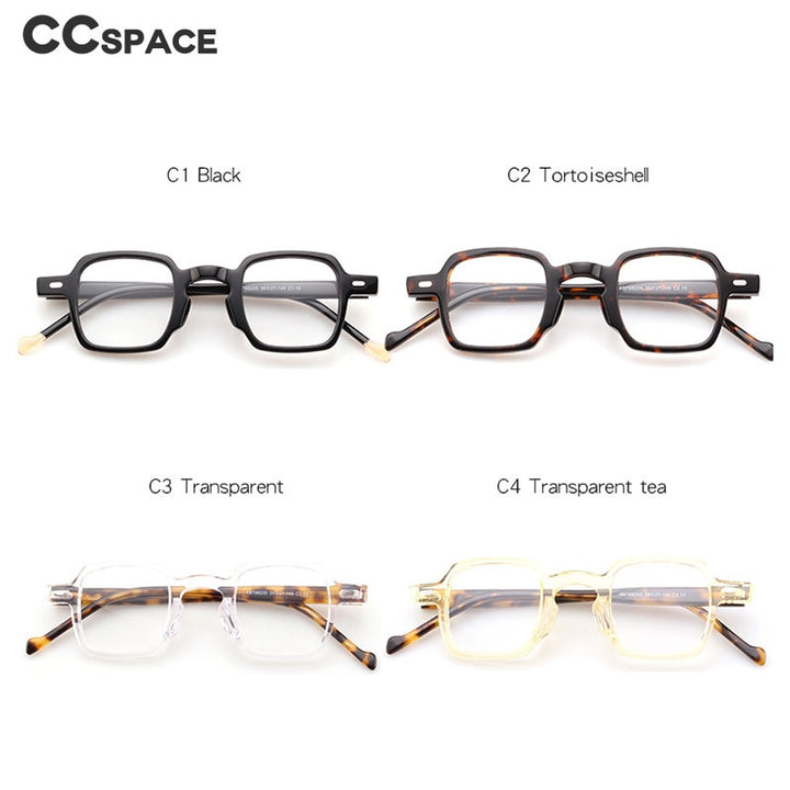 CCSpace Women's Full Rim Square Acetate Eyeglasses 55241 Full Rim CCspace   