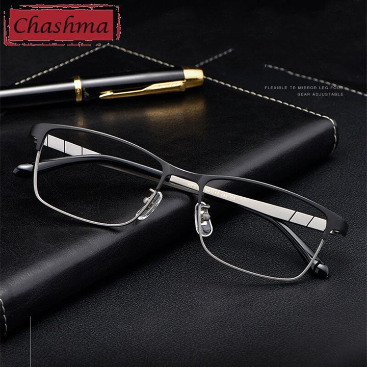 Chashma Ottica Unisex Full Rim Square Titanium Eyeglasses 0137 Full Rim Chashma Ottica   