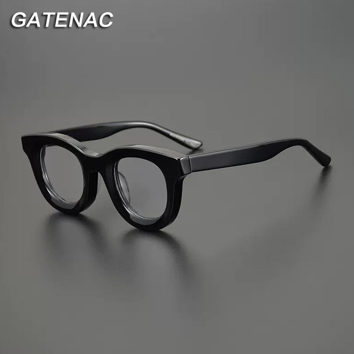 Gatenac Unisex Full Rim Square  Acetate Eyeglasses Gxyj939 Full Rim Gatenac   