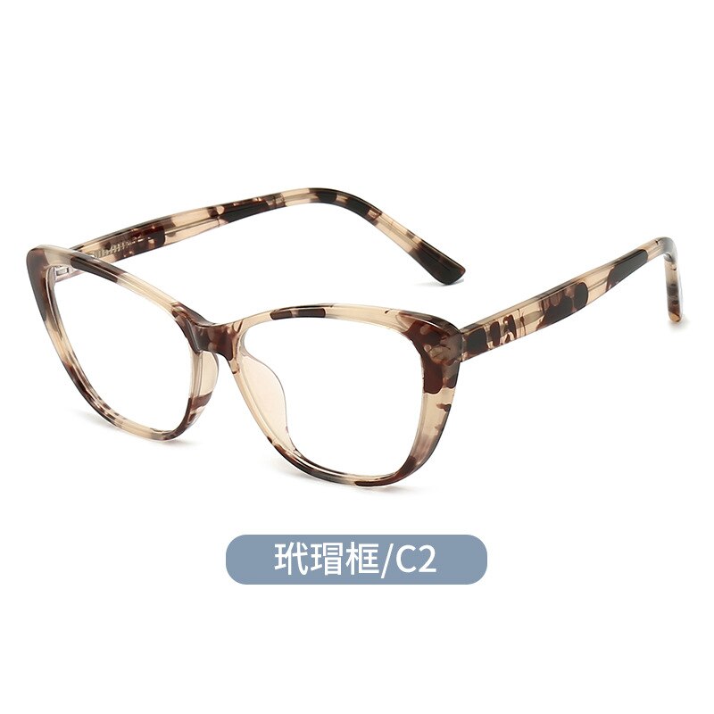 Kansept Women's Full Rim Square Cat Eye Tr 90 Titanium Eyeglasses 7003 Full Rim Kansept C2 Leopard print  