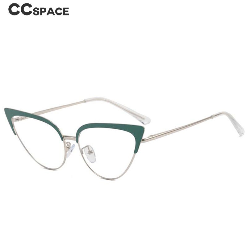 CCSpace Women's Full Rim Cat Eye Alloy Frame Eyeglasses 54569 Full Rim CCspace   