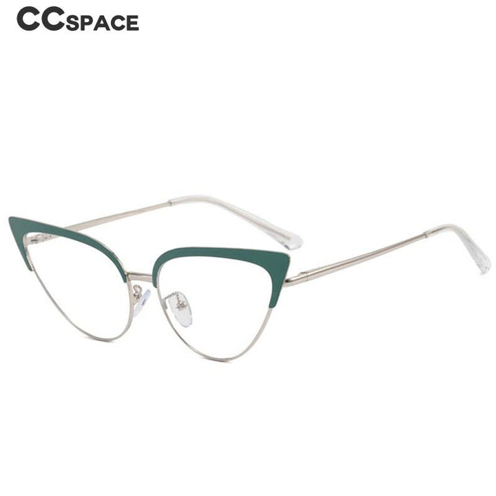 CCSpace Women's Full Rim Cat Eye Alloy Frame Eyeglasses 54569 Full Rim CCspace   