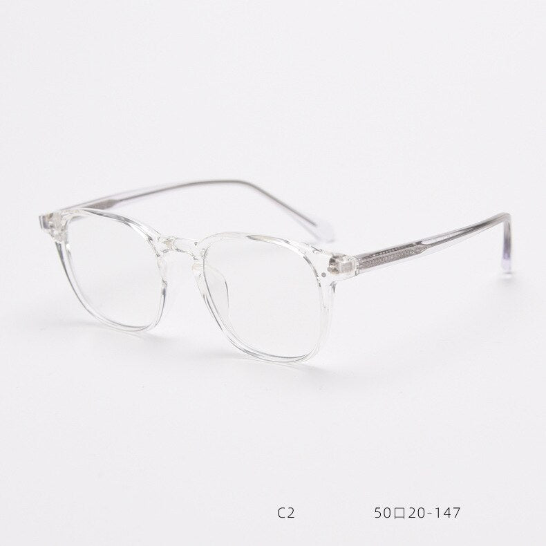 CCSpace Unisex Full Rim Square Cat Eye Tr 90 Titanium Eyeglasses 55694 Full Rim CCspace Clear China 