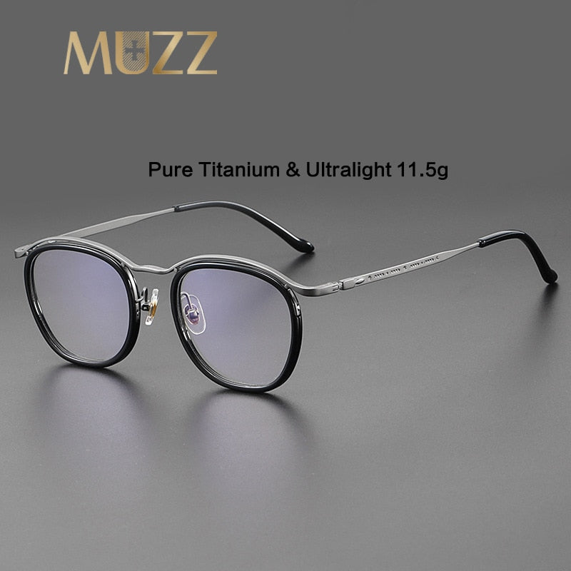 Muzz Unisex Full Rim Round Square Acetate Eyeglasses 5192 Full Rim Muzz   
