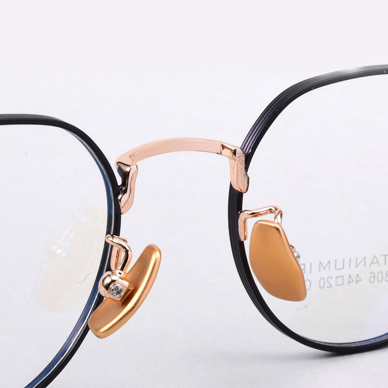 Zirosat Women's Full Rim Round Titanium Acetate Frame Eyeglasses 88306 Full Rim Zirosat   
