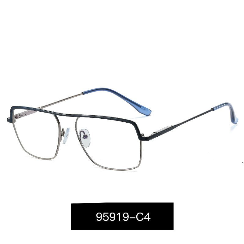Hotony Women's Full Rim Square Brow Line Alloy Eyeglasses 95919 Full Rim Hotony C4  