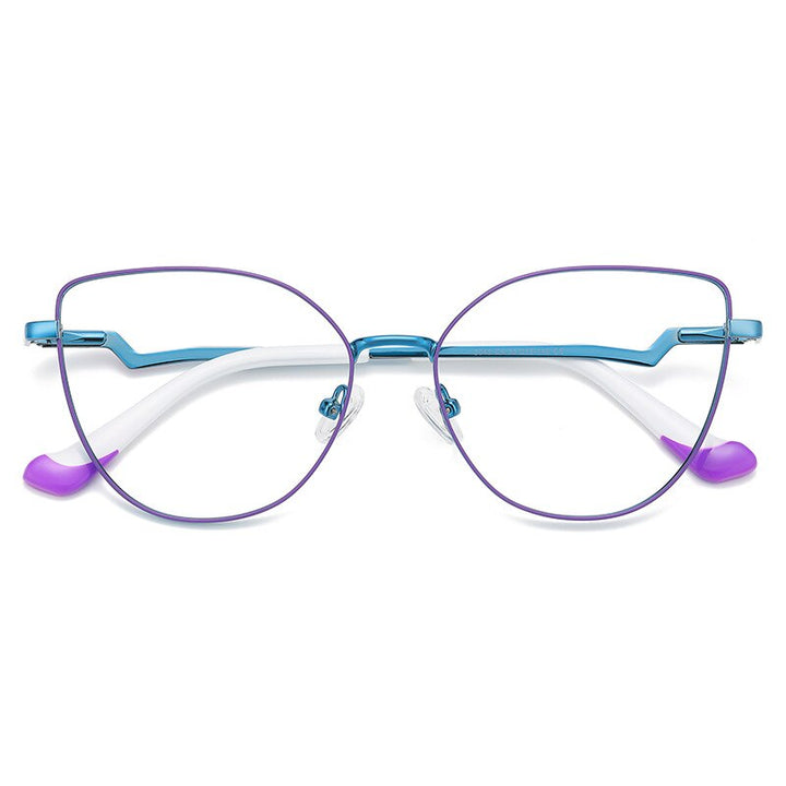 Hotony Unisex Full Rim Cat Eye Alloy Frame Eyeglasses 3043 Full Rim Hotony C6  