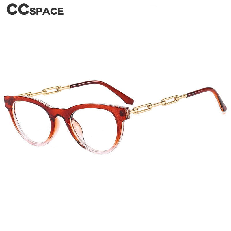 CCSpace Women's Full Rim Square Tr 90 Titanium Eyeglasses 56462 Full Rim CCspace   