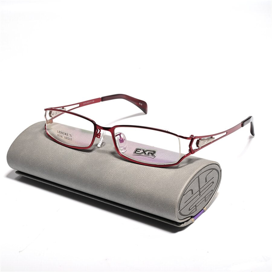 Cubojue Unisex Full Rim Small Rectangle Tr 90 Titanium Hyperopic Reading Glasses 8116 Reading Glasses Cubojue 0 Red 
