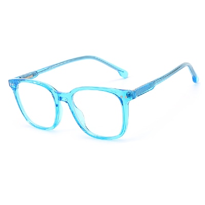 Ralferty Children's Unisex Full Rim Square Tr 90 Acetate Eyeglasses M3568 Full Rim Ralferty China C3 Blue 