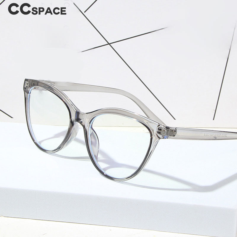 CCSpace Unisex Full Rim Cat Eye Tr 90 Titanium Eyeglasses 55437 Full Rim CCspace   