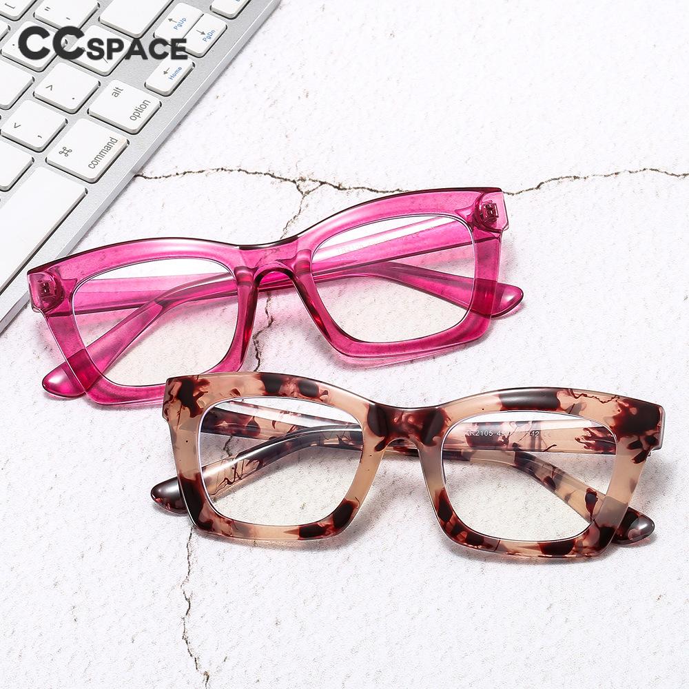 CCSpace Unisex Full Rim Square Acetate Eyeglasses 55655 Full Rim CCspace   