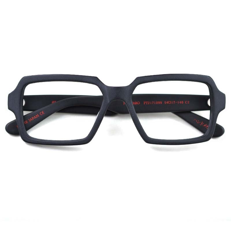 CCSpace Unisex Full Rim Square Acetate Eyeglasses 54726 Full Rim CCspace Matte black China 