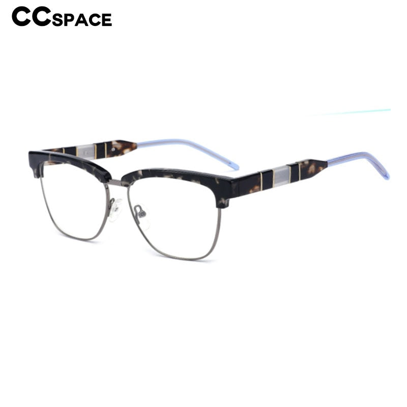 CCSpace Women's Full Rim Square Cat Eye Acetate Alloy Eyeglasses 55281 Full Rim CCspace   